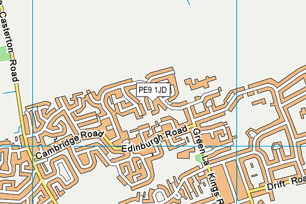 PE9 1JD map - OS VectorMap District (Ordnance Survey)