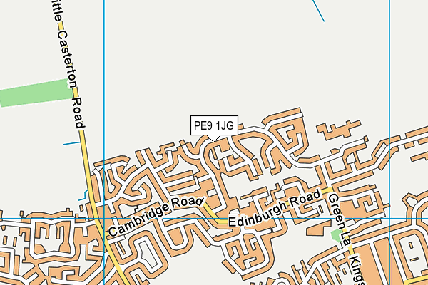 PE9 1JG map - OS VectorMap District (Ordnance Survey)