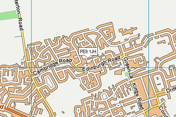 PE9 1JH map - OS VectorMap District (Ordnance Survey)