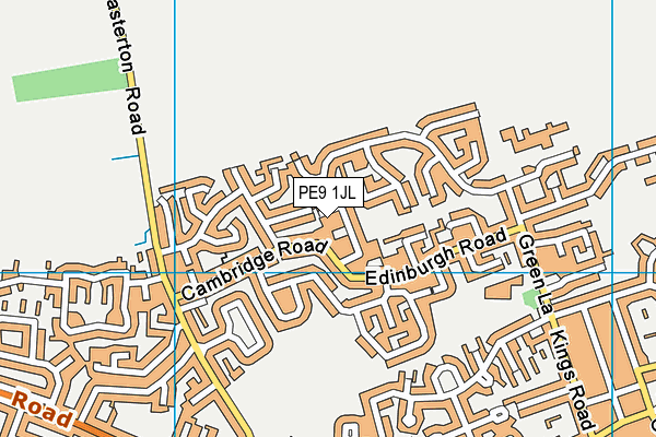 PE9 1JL map - OS VectorMap District (Ordnance Survey)