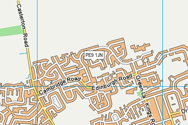 PE9 1JN map - OS VectorMap District (Ordnance Survey)