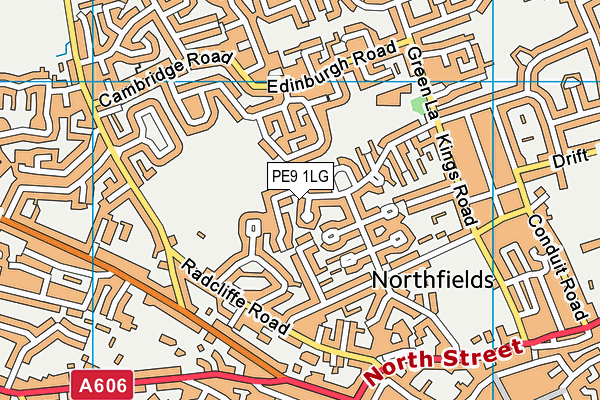 PE9 1LG map - OS VectorMap District (Ordnance Survey)