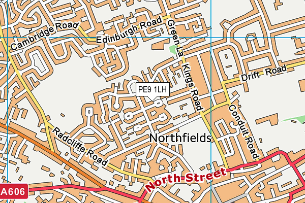 PE9 1LH map - OS VectorMap District (Ordnance Survey)