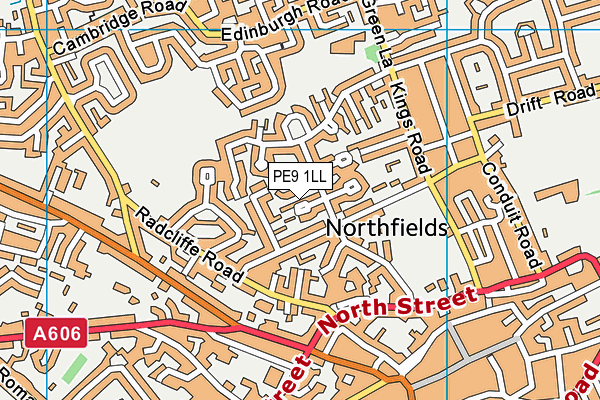 PE9 1LL map - OS VectorMap District (Ordnance Survey)