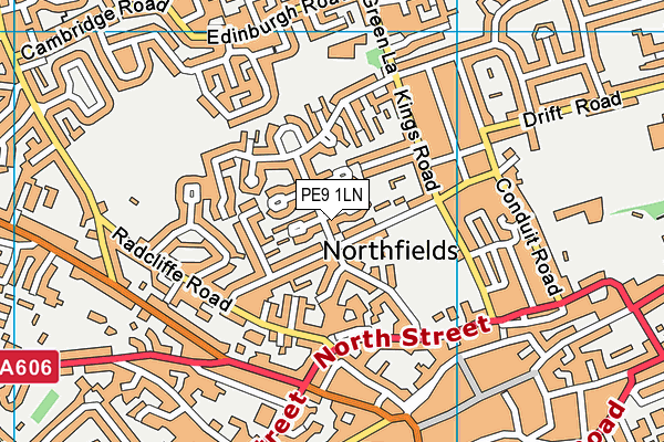 PE9 1LN map - OS VectorMap District (Ordnance Survey)