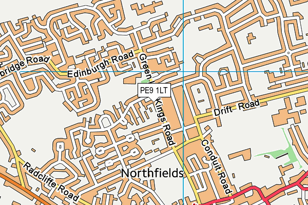 PE9 1LT map - OS VectorMap District (Ordnance Survey)