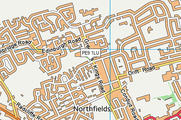 PE9 1LU map - OS VectorMap District (Ordnance Survey)