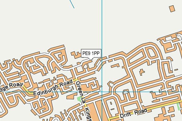 PE9 1PP map - OS VectorMap District (Ordnance Survey)