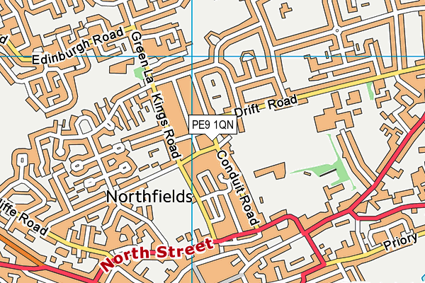 PE9 1QN map - OS VectorMap District (Ordnance Survey)