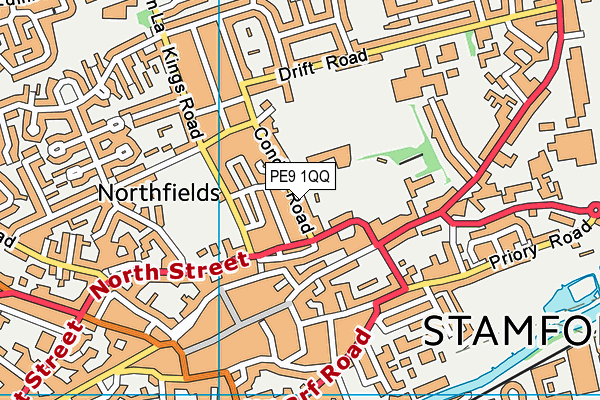 Stamford Endowed Schools Sports Centre map (PE9 1QQ) - OS VectorMap District (Ordnance Survey)