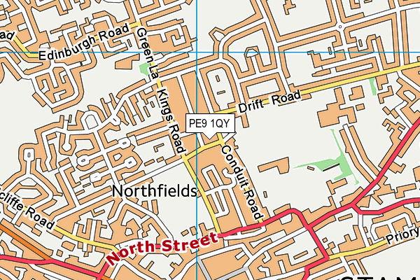 PE9 1QY map - OS VectorMap District (Ordnance Survey)