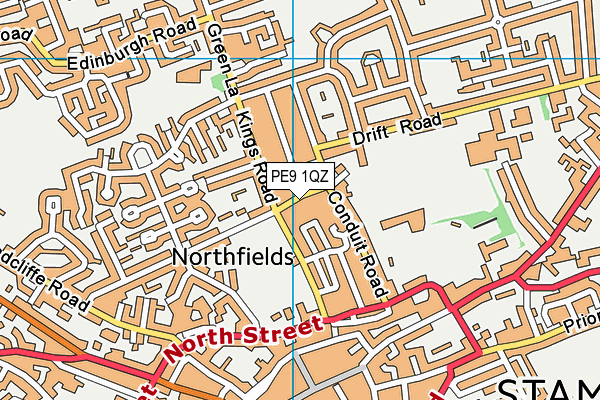 PE9 1QZ map - OS VectorMap District (Ordnance Survey)