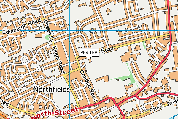 PE9 1RA map - OS VectorMap District (Ordnance Survey)