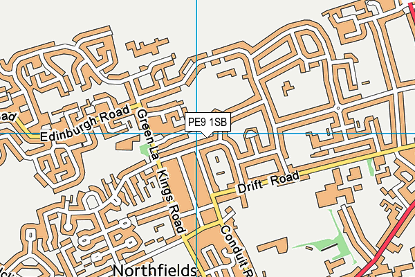 PE9 1SB map - OS VectorMap District (Ordnance Survey)
