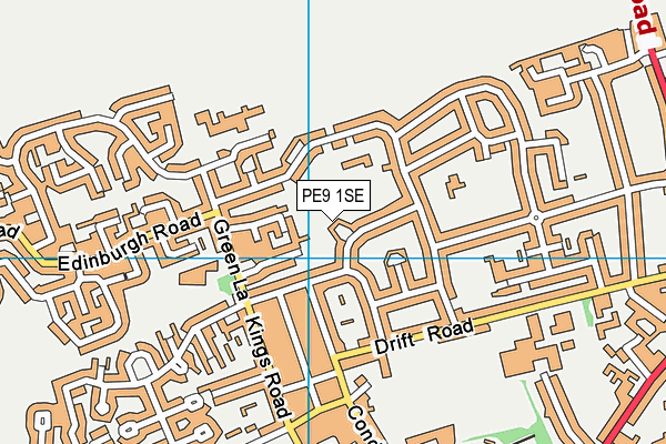 PE9 1SE map - OS VectorMap District (Ordnance Survey)