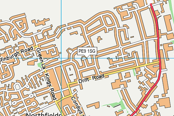 PE9 1SG map - OS VectorMap District (Ordnance Survey)