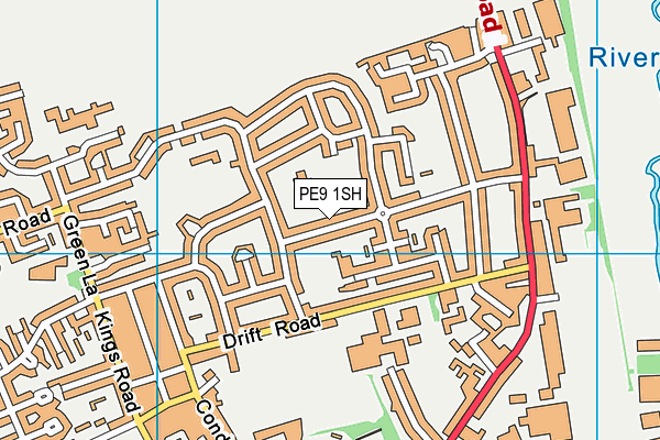 PE9 1SH map - OS VectorMap District (Ordnance Survey)