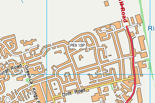 PE9 1SP map - OS VectorMap District (Ordnance Survey)