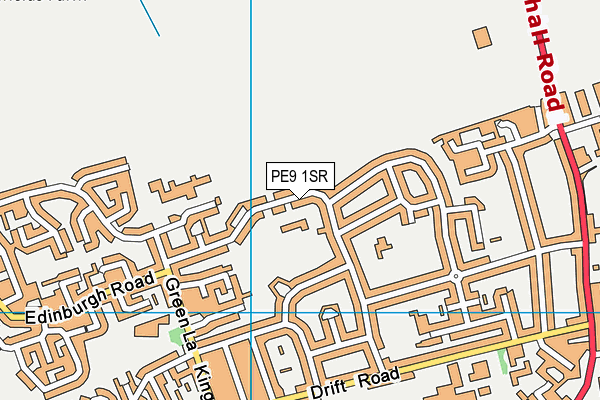 PE9 1SR map - OS VectorMap District (Ordnance Survey)