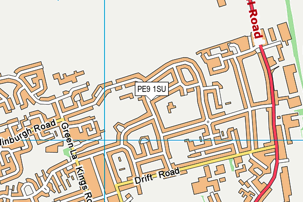 PE9 1SU map - OS VectorMap District (Ordnance Survey)
