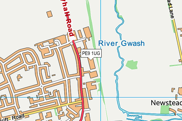 PE9 1UG map - OS VectorMap District (Ordnance Survey)