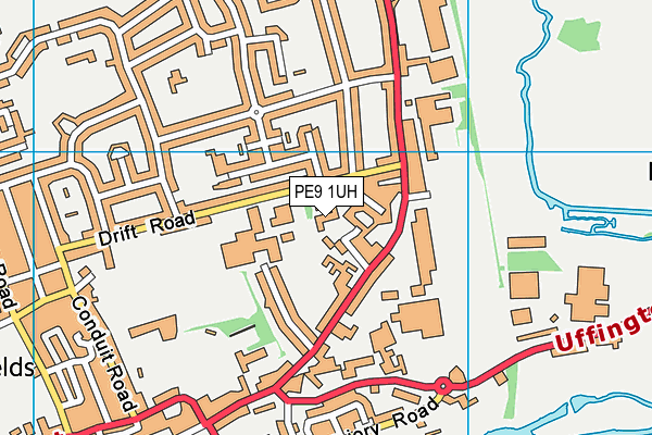 PE9 1UH map - OS VectorMap District (Ordnance Survey)