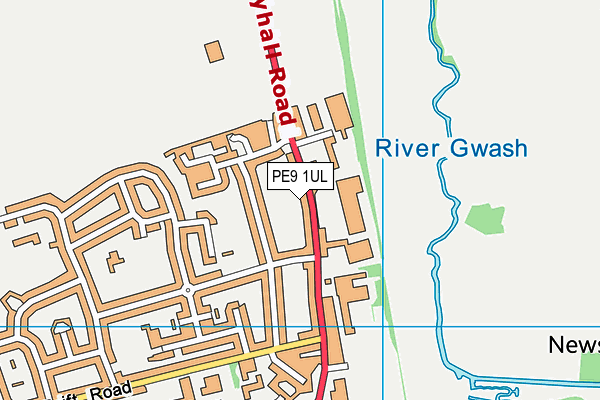 PE9 1UL map - OS VectorMap District (Ordnance Survey)