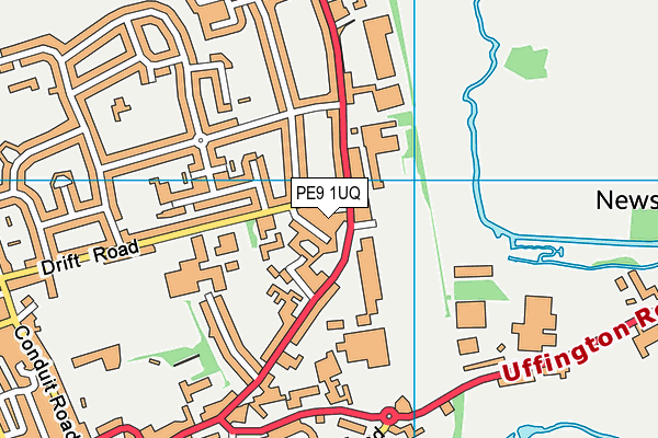 PE9 1UQ map - OS VectorMap District (Ordnance Survey)
