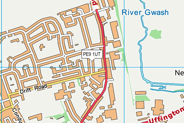 PE9 1UT map - OS VectorMap District (Ordnance Survey)