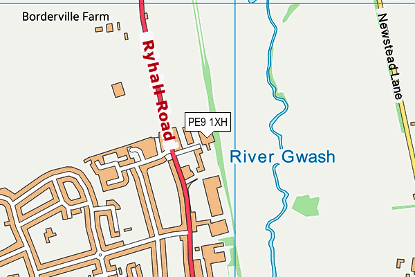 PE9 1XH map - OS VectorMap District (Ordnance Survey)