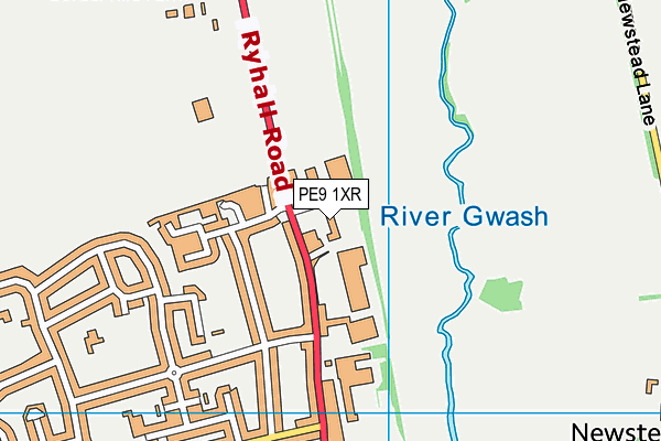 PE9 1XR map - OS VectorMap District (Ordnance Survey)