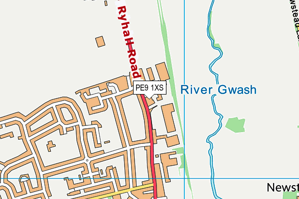 PE9 1XS map - OS VectorMap District (Ordnance Survey)