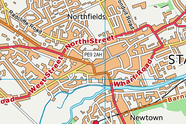 PE9 2AH map - OS VectorMap District (Ordnance Survey)