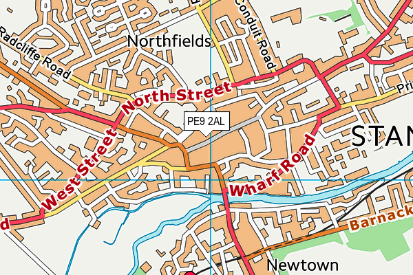 PE9 2AL map - OS VectorMap District (Ordnance Survey)