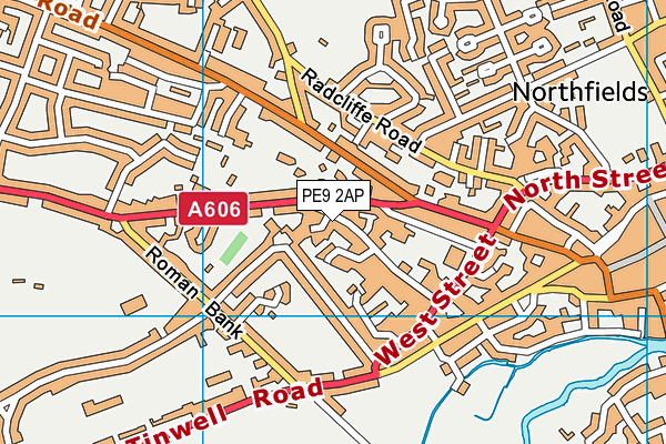 PE9 2AP map - OS VectorMap District (Ordnance Survey)