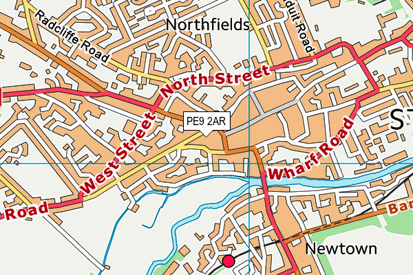 PE9 2AR map - OS VectorMap District (Ordnance Survey)