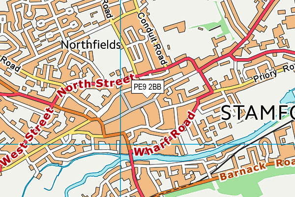 PE9 2BB map - OS VectorMap District (Ordnance Survey)