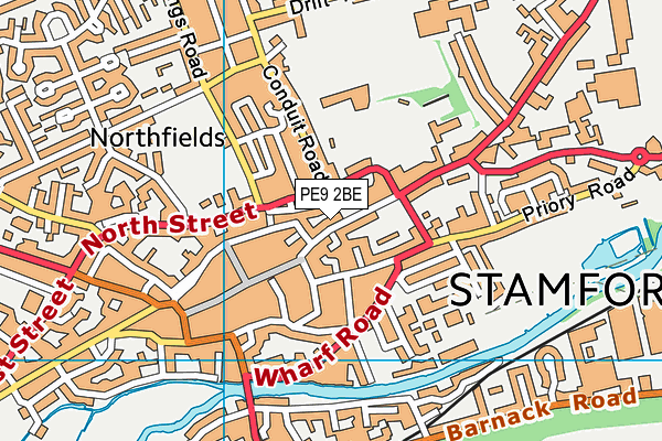 Stamford Endowed Schools map (PE9 2BE) - OS VectorMap District (Ordnance Survey)