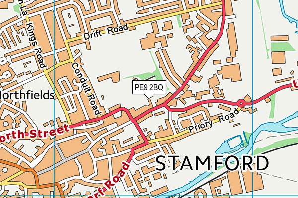 PE9 2BQ map - OS VectorMap District (Ordnance Survey)