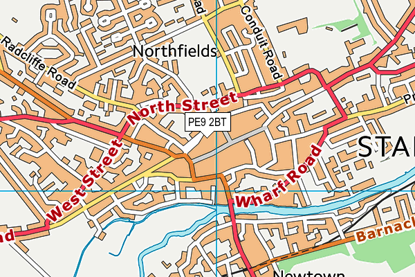 PE9 2BT map - OS VectorMap District (Ordnance Survey)