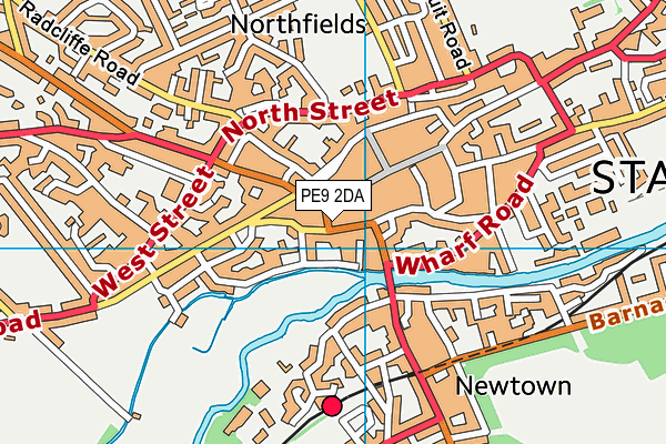 PE9 2DA map - OS VectorMap District (Ordnance Survey)