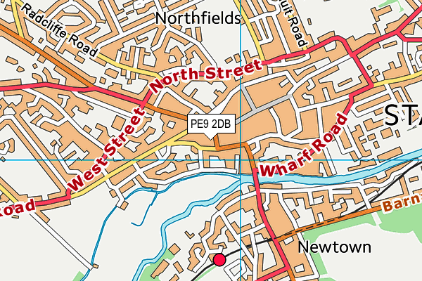 PE9 2DB map - OS VectorMap District (Ordnance Survey)