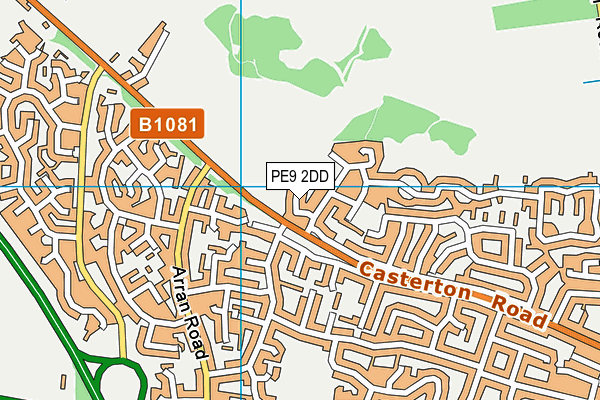 PE9 2DD map - OS VectorMap District (Ordnance Survey)