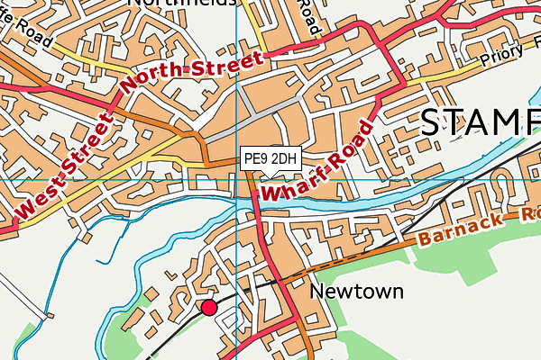 PE9 2DH map - OS VectorMap District (Ordnance Survey)