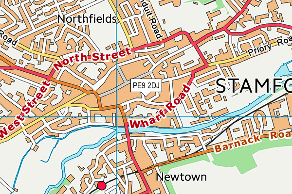 PE9 2DJ map - OS VectorMap District (Ordnance Survey)