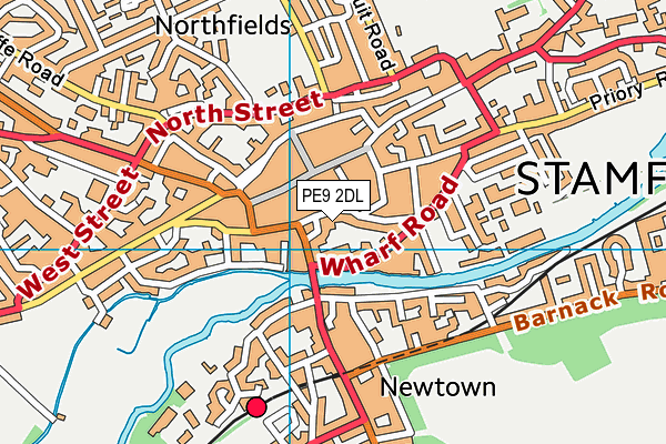 PE9 2DL map - OS VectorMap District (Ordnance Survey)