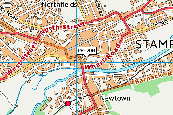 PE9 2DN map - OS VectorMap District (Ordnance Survey)