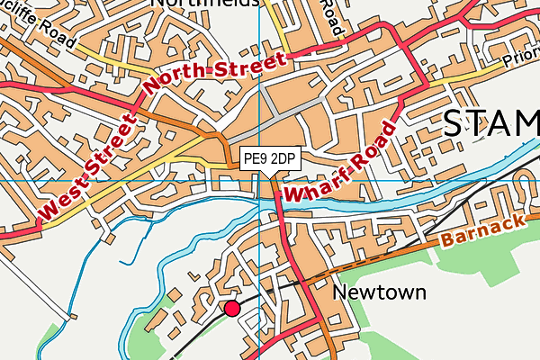 PE9 2DP map - OS VectorMap District (Ordnance Survey)