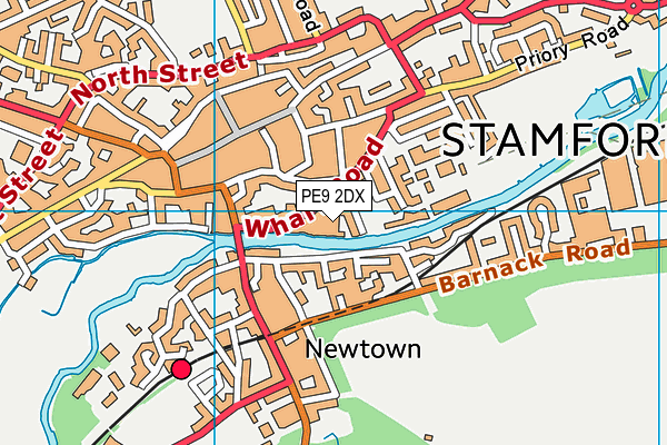 PE9 2DX map - OS VectorMap District (Ordnance Survey)