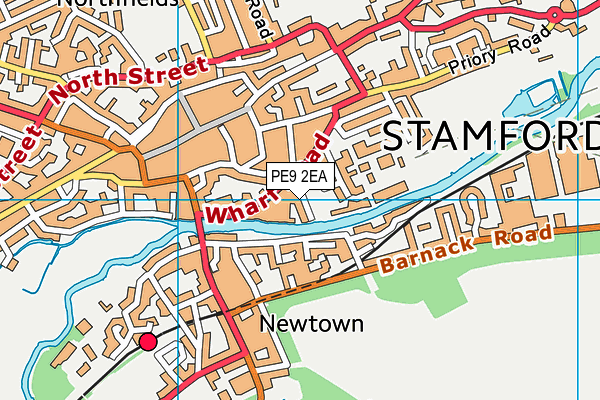 PE9 2EA map - OS VectorMap District (Ordnance Survey)